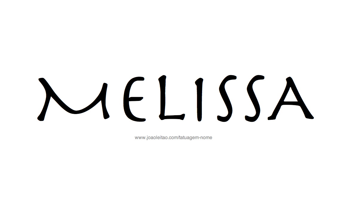 Desenho de Tatuagem com o Nome Melissa