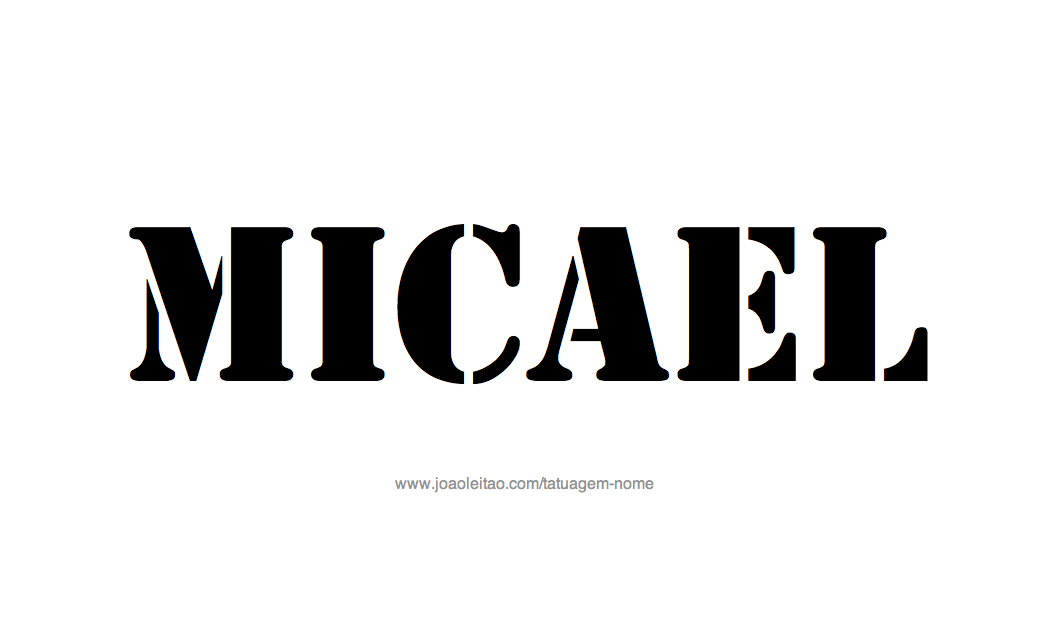 Desenho de Tatuagem com o Nome Micael