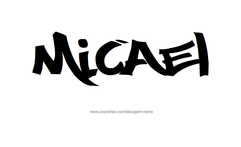 Desenho de Tatuagem com o Nome Micael