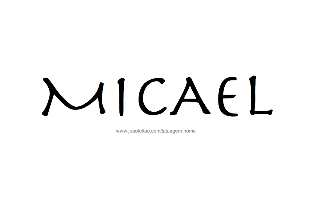 Desenho de Tatuagem com o Nome Micael