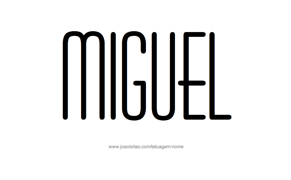 Desenho Tatuagem com o Nome Miguel