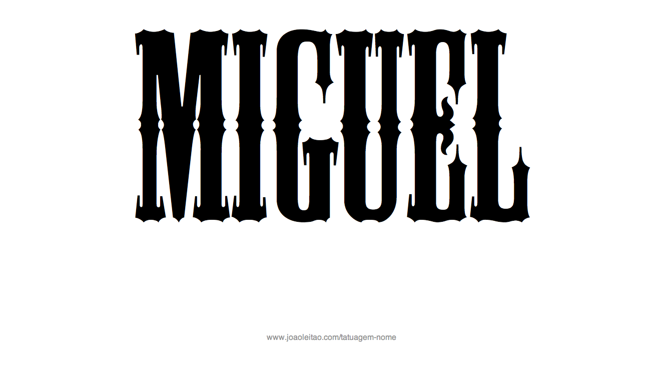 Desenho Tatuagem com o Nome Miguel