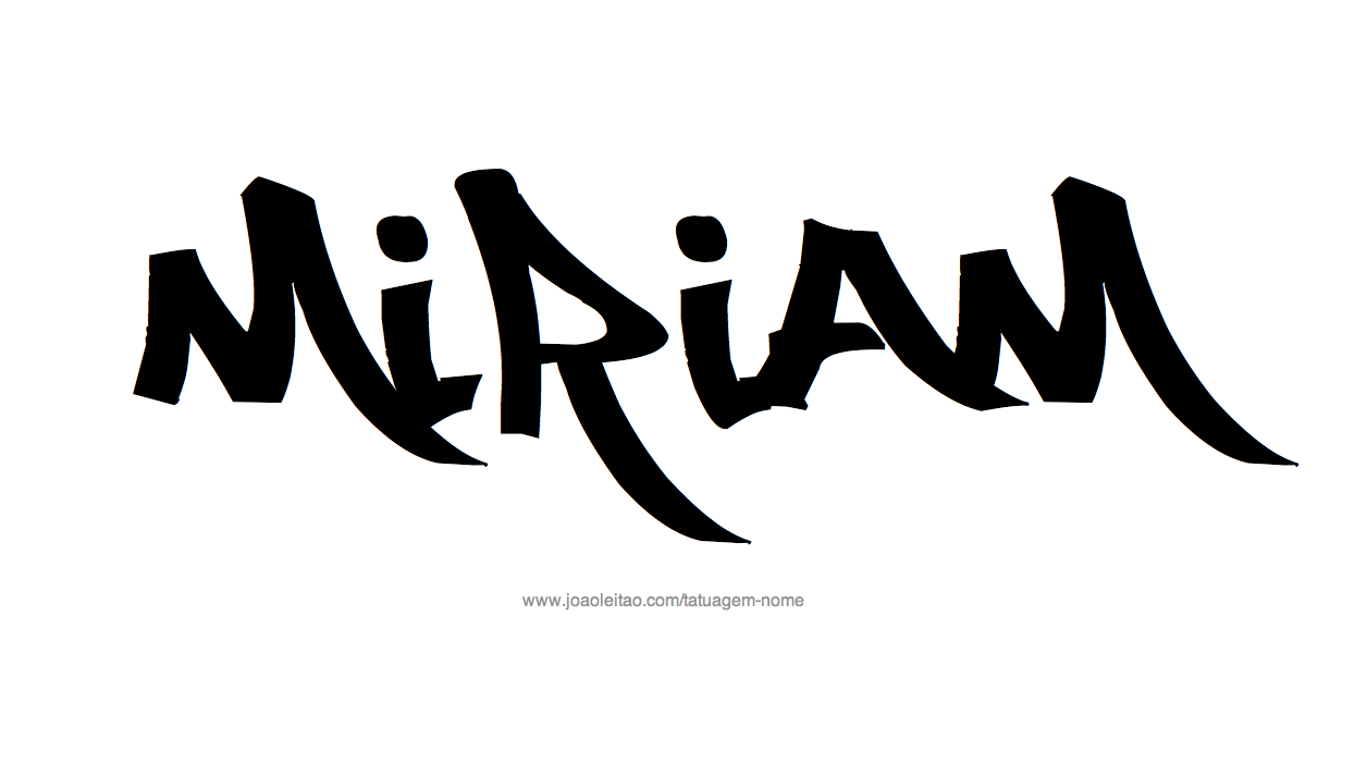 Desenho de Tatuagem com o Nome Miriam