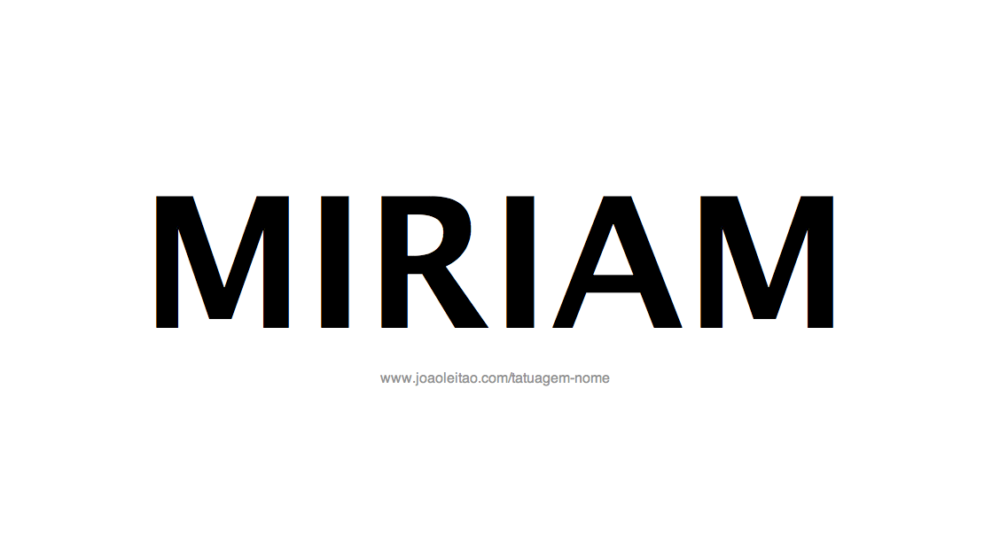 Desenho de Tatuagem com o Nome Miriam