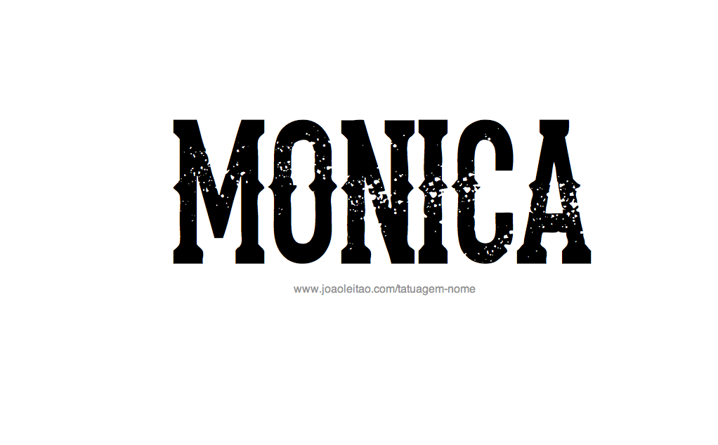 Desenho de Tatuagem com o Nome Monica