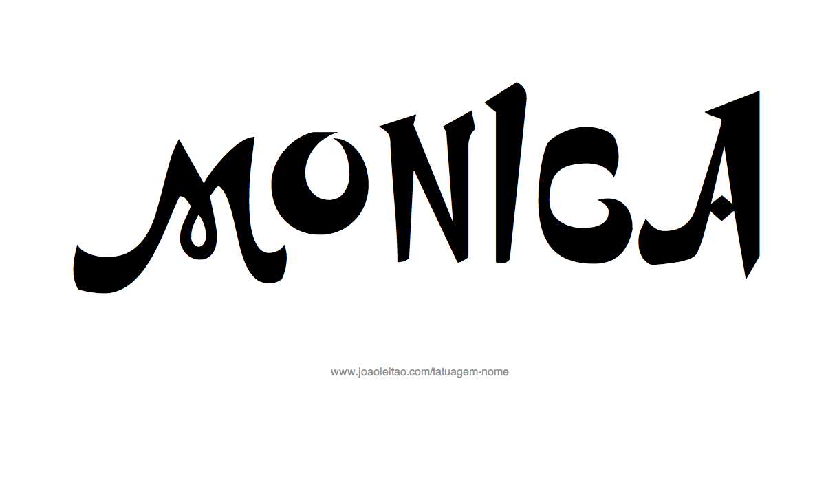 Desenho de Tatuagem com o Nome Monica