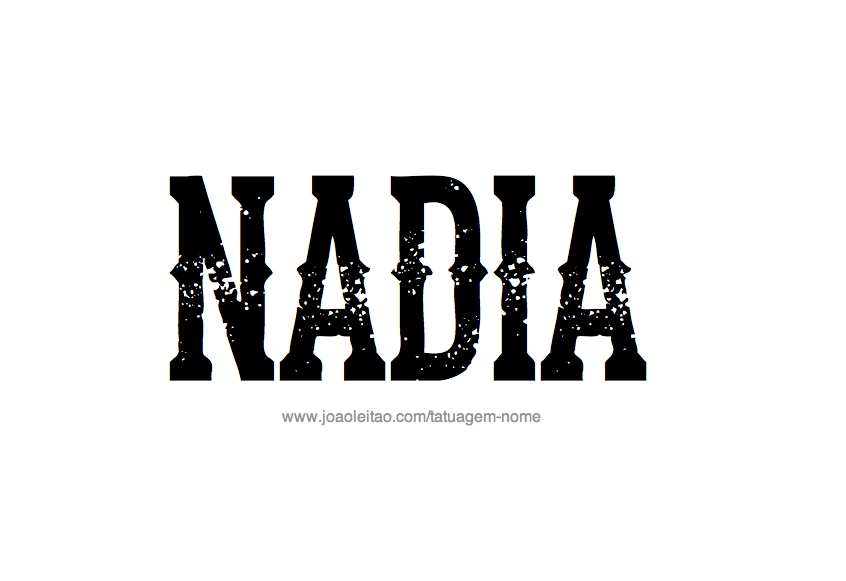 Desenho de Tatuagem com o Nome Nadia