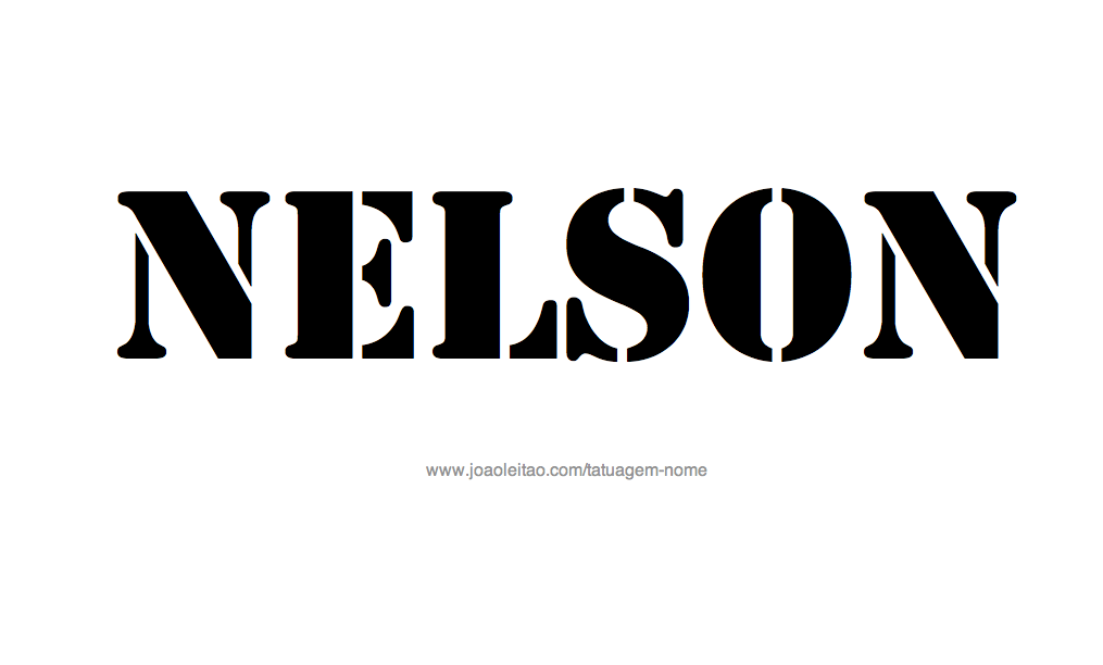 Desenho de Tatuagem com o Nome Nelson