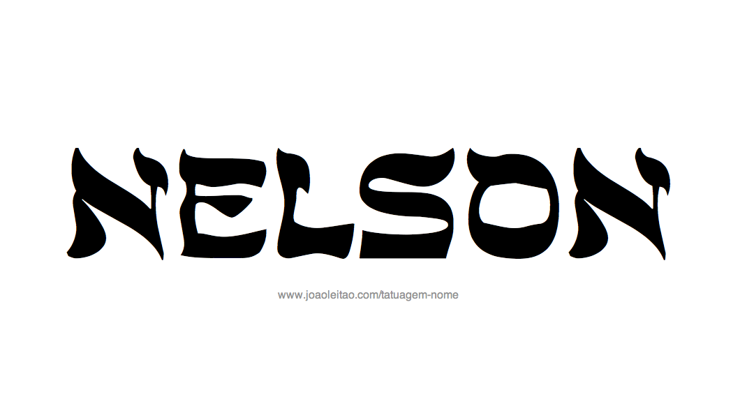 Desenho de Tatuagem com o Nome Nelson