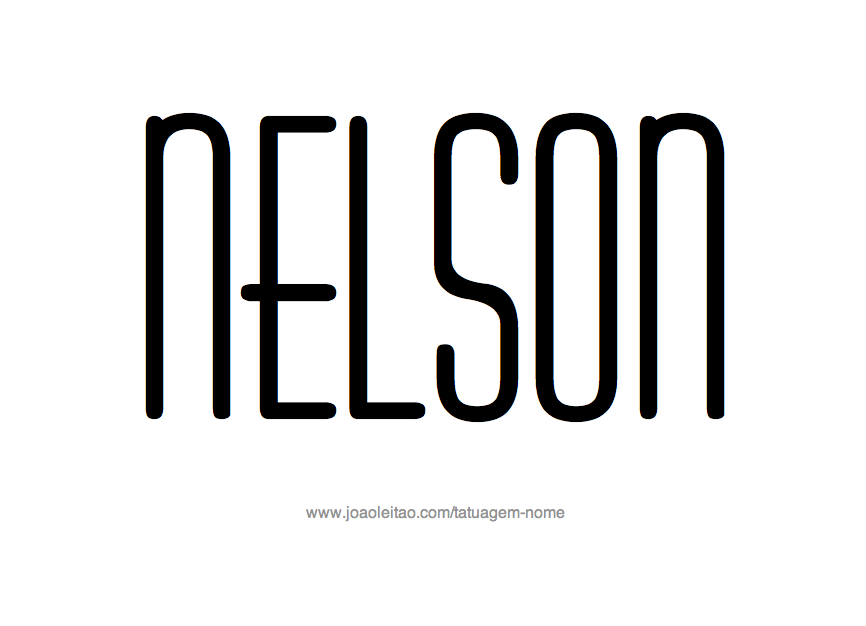 Desenho de Tatuagem com o Nome Nelson