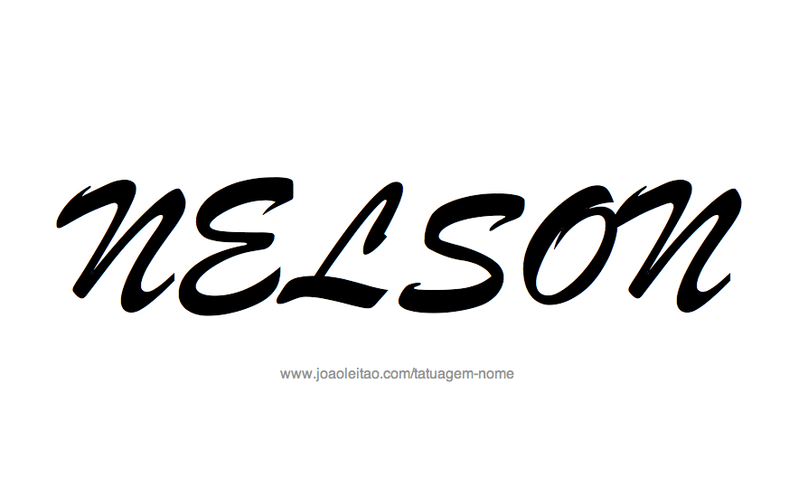 Desenho de Tatuagem com o Nome Nelson
