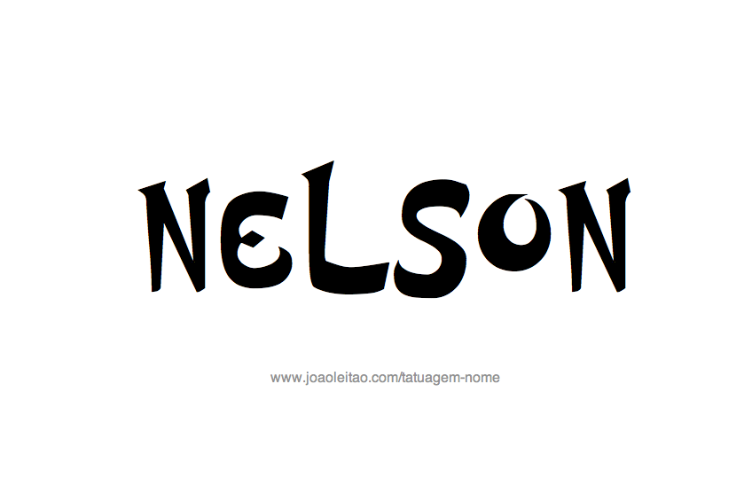 Desenho de Tatuagem com o Nome Nelson