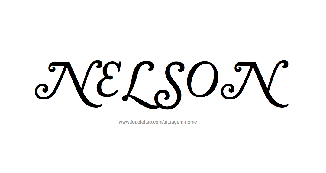 Desenho de Tatuagem com o Nome Nelson