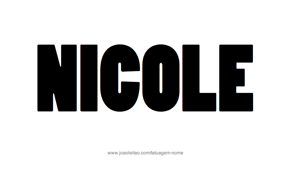 Desenhos de Tatuagem com o Nome Nicole