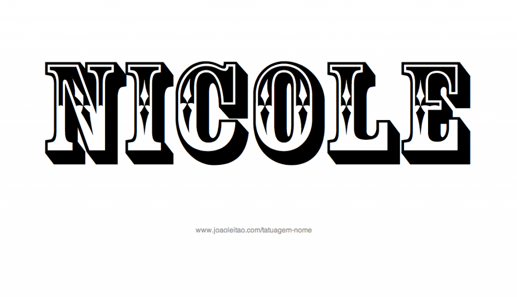 Desenhos de Tatuagem com o Nome Nicole