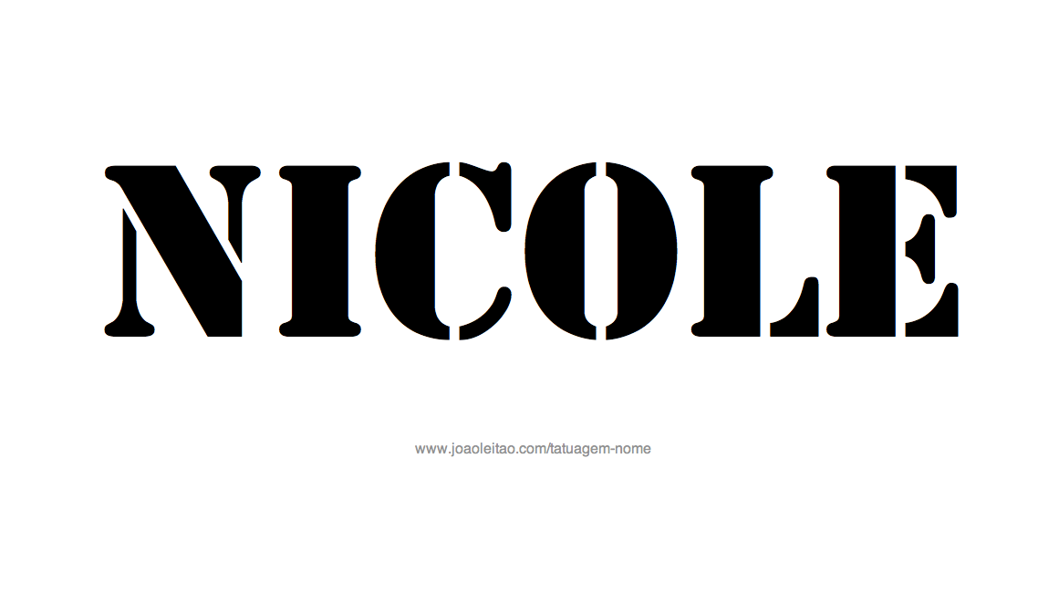 Desenhos de Tatuagem com o Nome Nicole