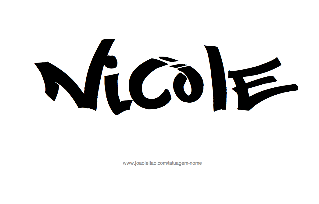 Desenho de Tatuagem com o Nome Nicole