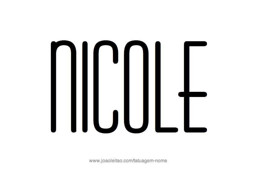 Desenho de Tatuagem com o Nome Nicole