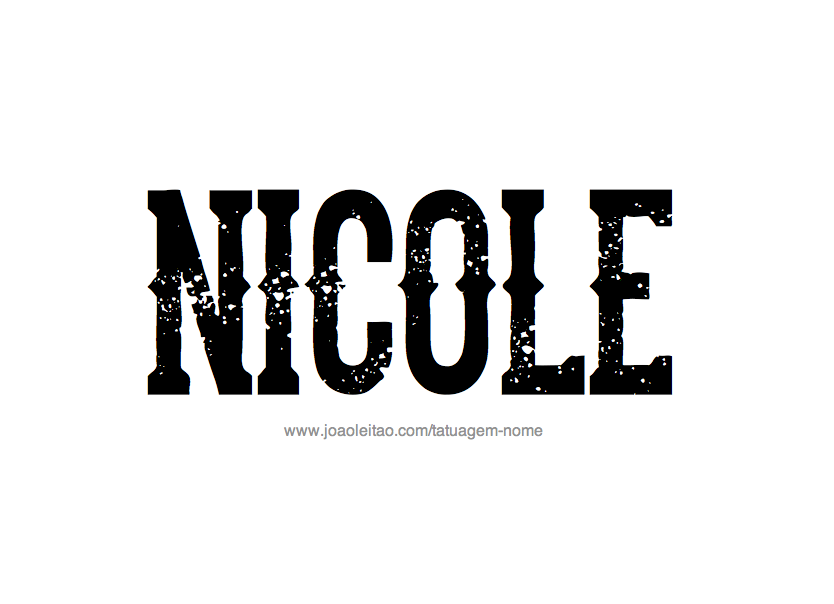 Desenho de Tatuagem com o Nome Nicole