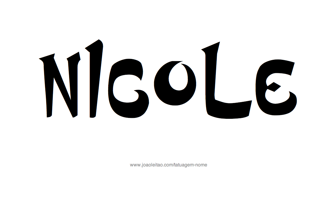 Desenho de Tatuagem com o Nome Nicole