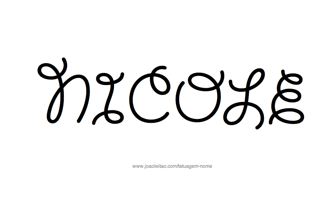 Desenhos de Tatuagem com o Nome Nicole