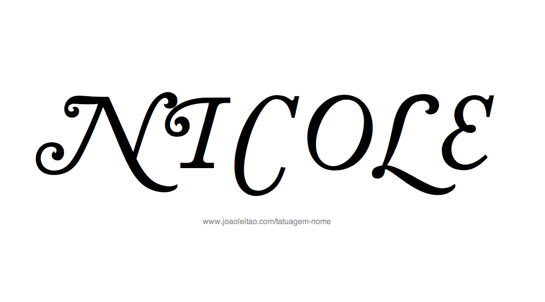 Desenho de Tatuagem com o Nome Nicole