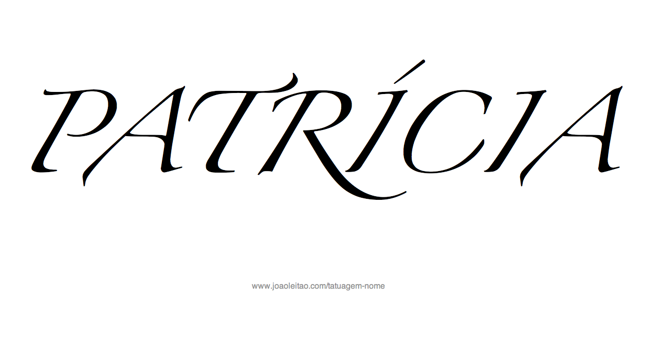 Desenho de Tatuagem com o Nome Patricia