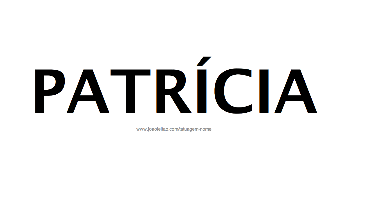 Desenho de Tatuagem com o Nome Patricia