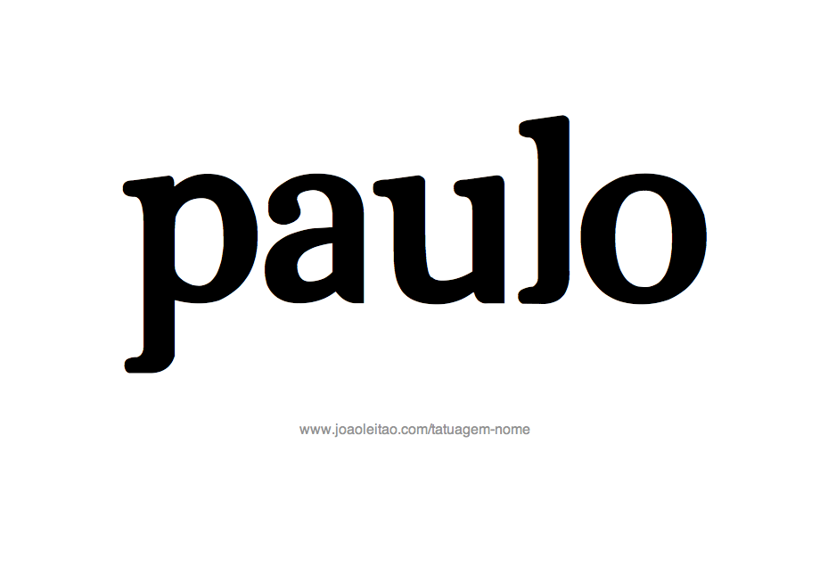 Desenho de Tatuagem com o Nome Paulo