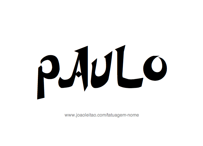 Desenho de Tatuagem com o Nome Paulo