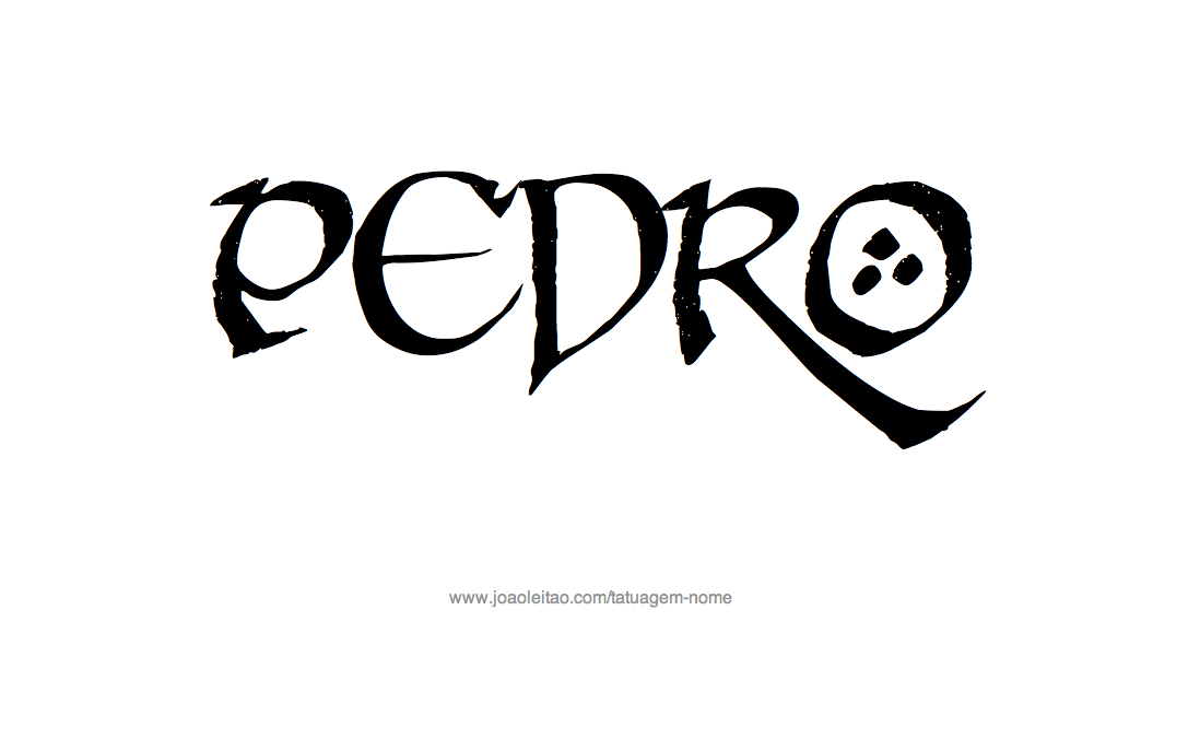 Desenho Tatuagem com o Nome Pedro