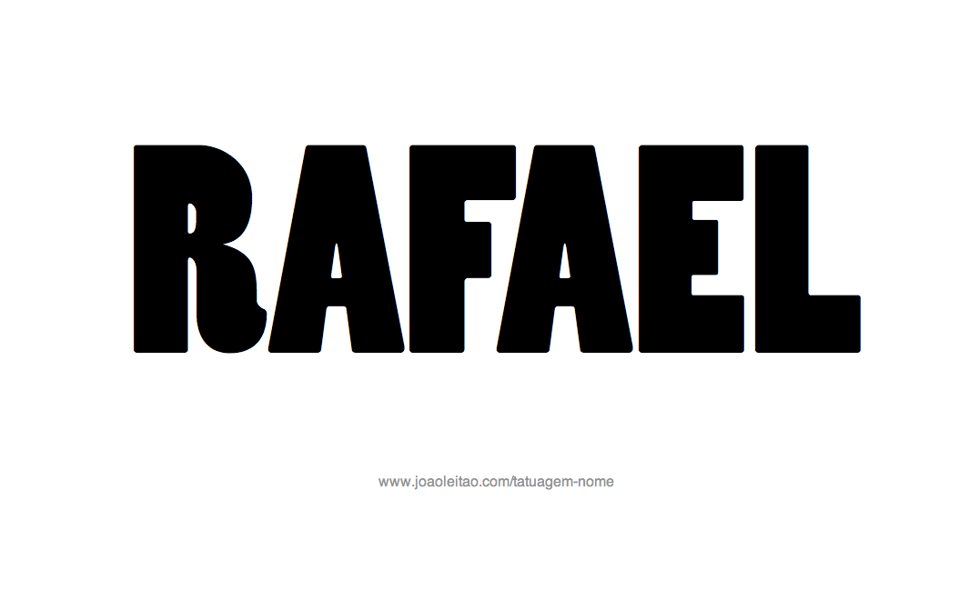 Desenho de Tatuagem com o Nome Rafael