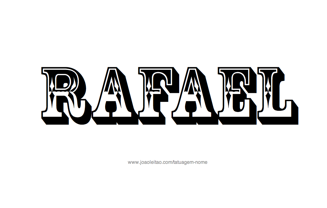 Desenho de Tatuagem com o Nome Rafael