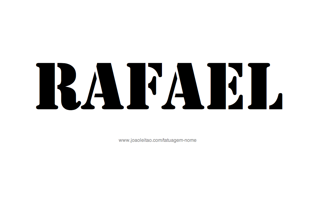 Desenho de Tatuagem com o Nome Rafael