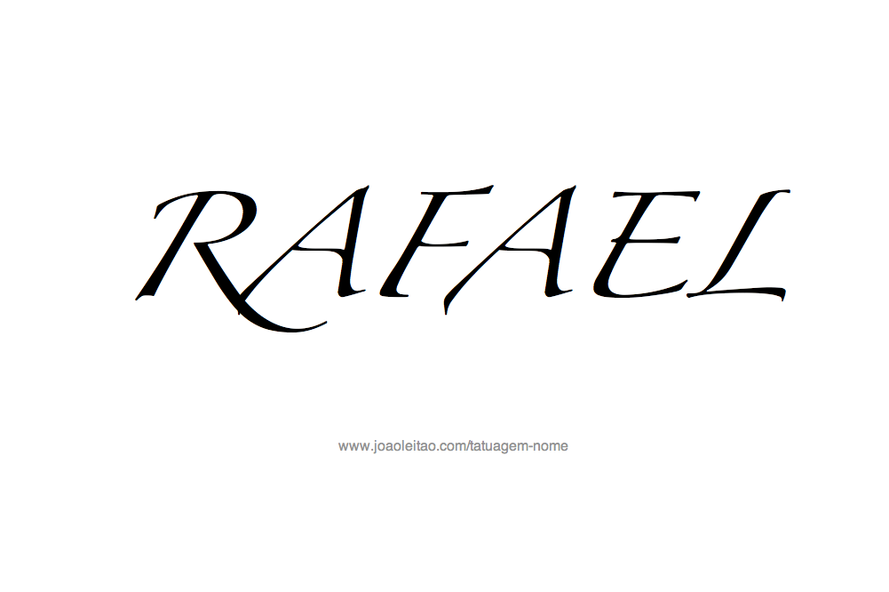 Desenho de Tatuagem com o Nome Rafael