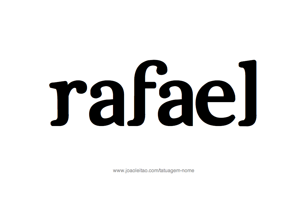 Desenho de Tatuagem com o Nome Rafael