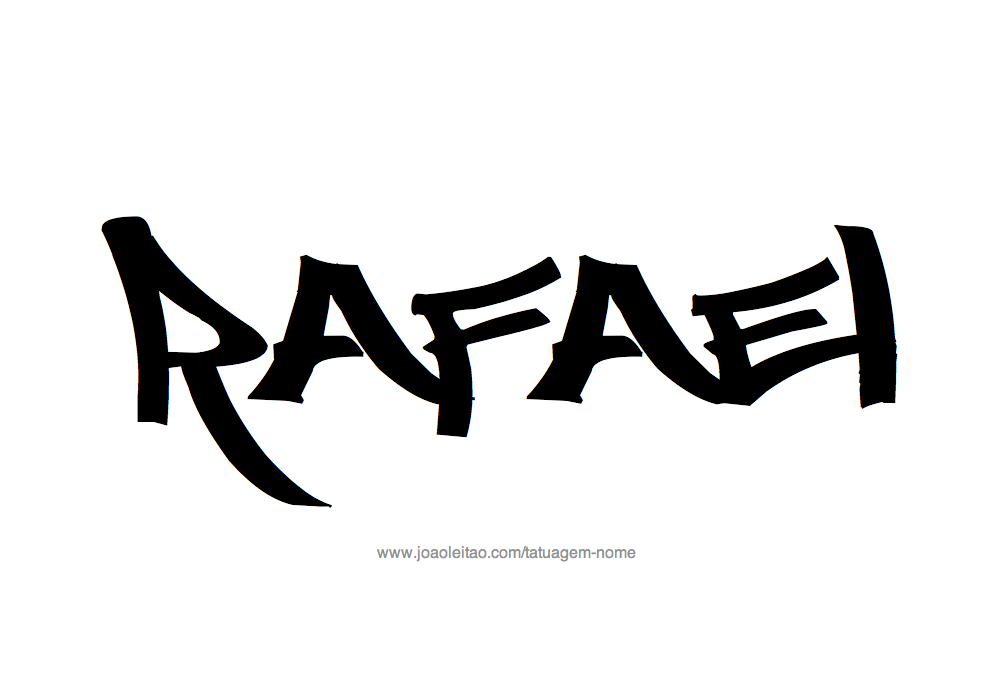 Desenho de Tatuagem com o Nome Rafael