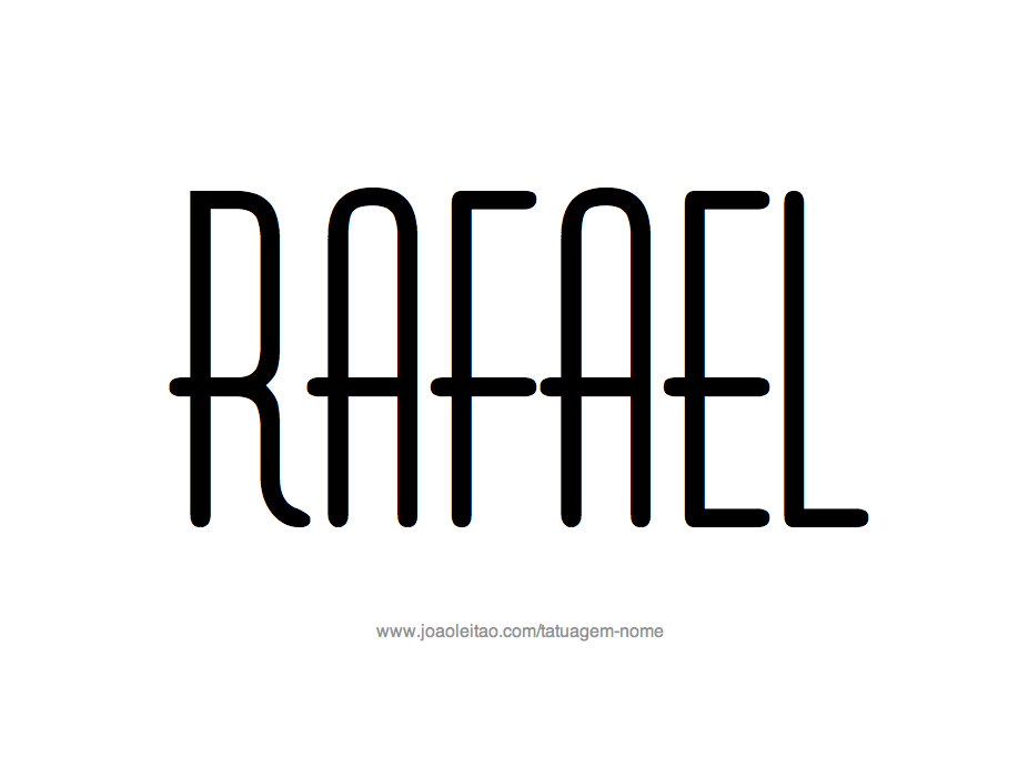 Desenho de Tatuagem com o Nome Rafael