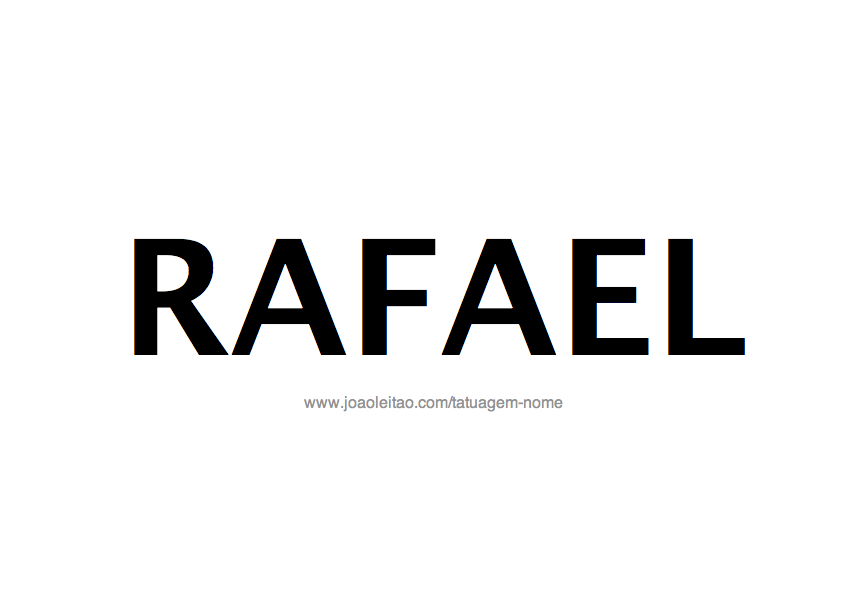 Desenho de Tatuagem com o Nome Rafael