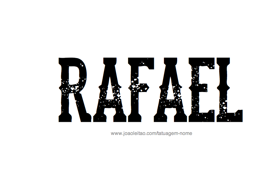 Desenho de Tatuagem com o Nome Rafael