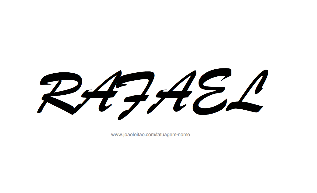 Desenho de Tatuagem com o Nome Rafael
