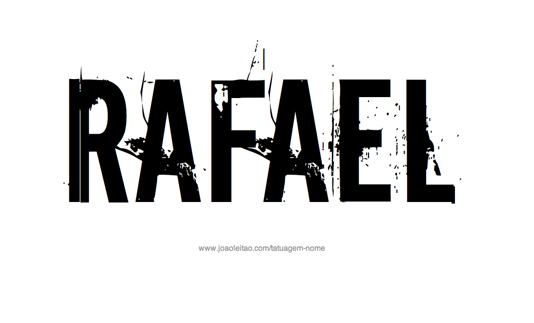 Desenho de Tatuagem com o Nome Rafael