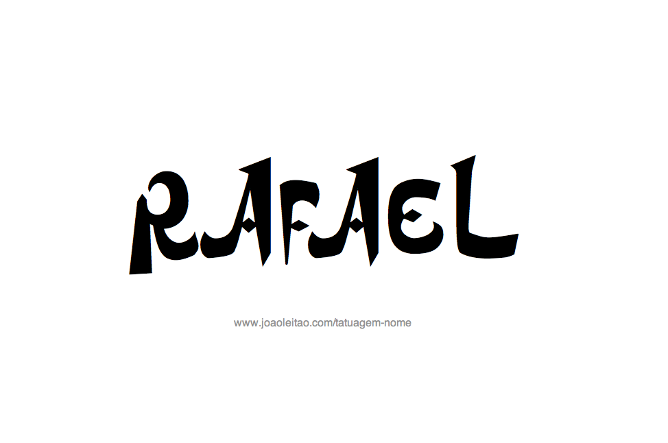 Desenho de Tatuagem com o Nome Rafael