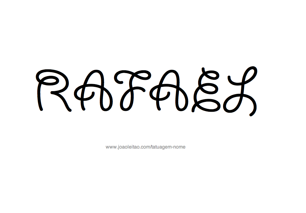 Desenho de Tatuagem com o Nome Rafael