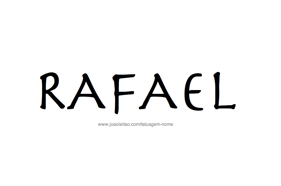 Desenho de Tatuagem com o Nome Rafael