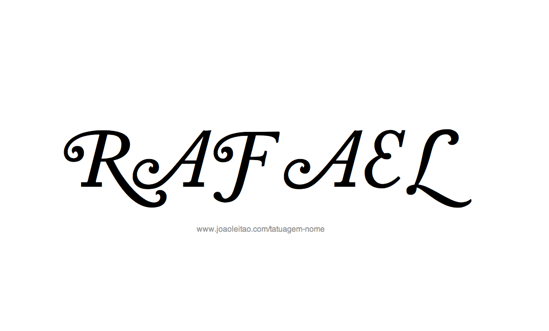 Desenho de Tatuagem com o Nome Rafael