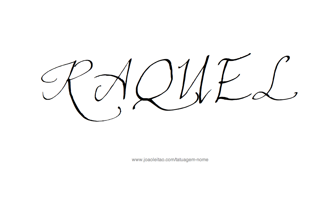 Desenho de Tatuagem com o Nome Raquel