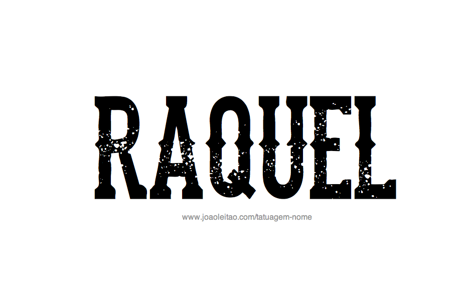 Desenho de Tatuagem com o Nome Raquel