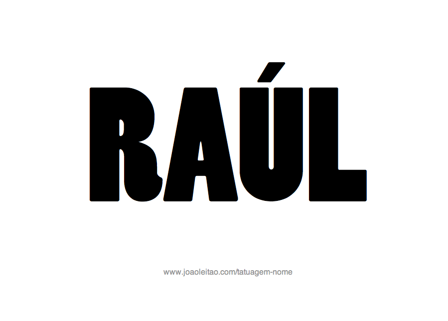 Desenho de Tatuagem com o Nome Raul