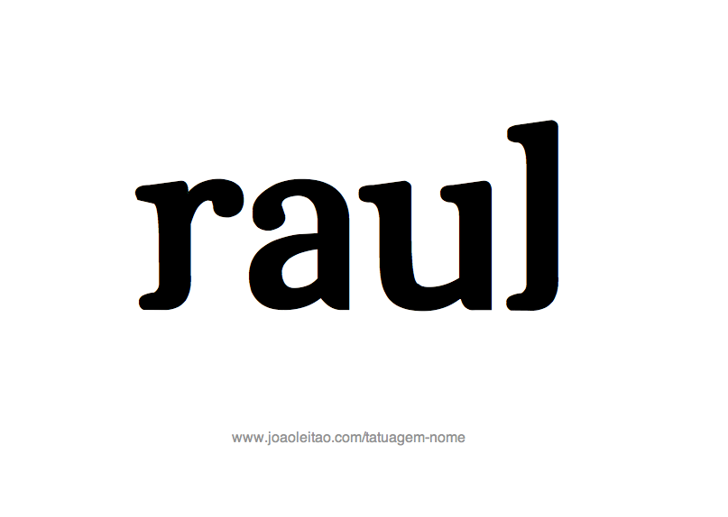 Desenho de Tatuagem com o Nome Raul